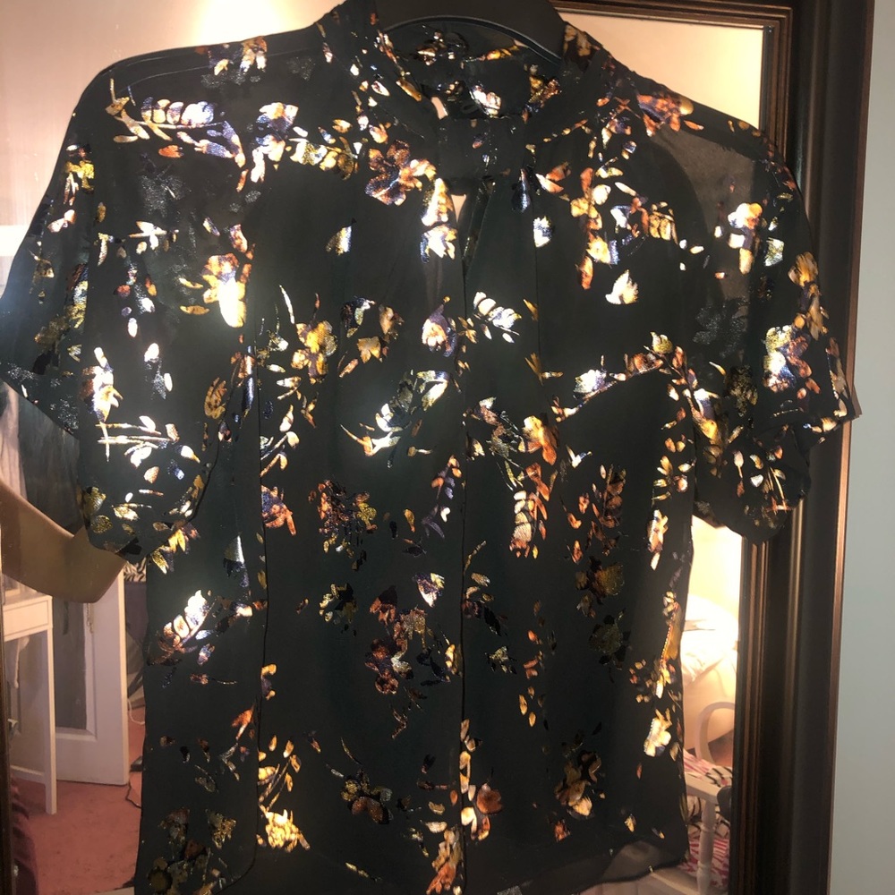 Designer floral blouse